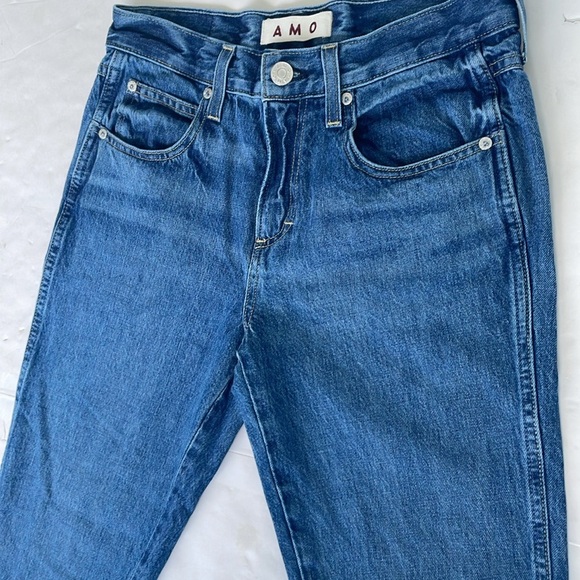 AMO Harriet Mid Rise Apple Pie Blue Jeans Size 26 100% Cotton - Picture 10 of 17